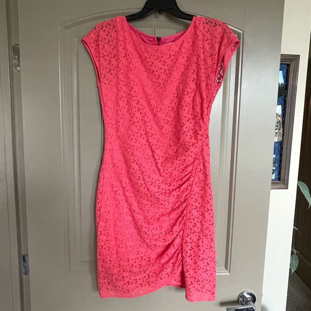 DKNY Pink Lace Dress